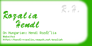 rozalia hendl business card